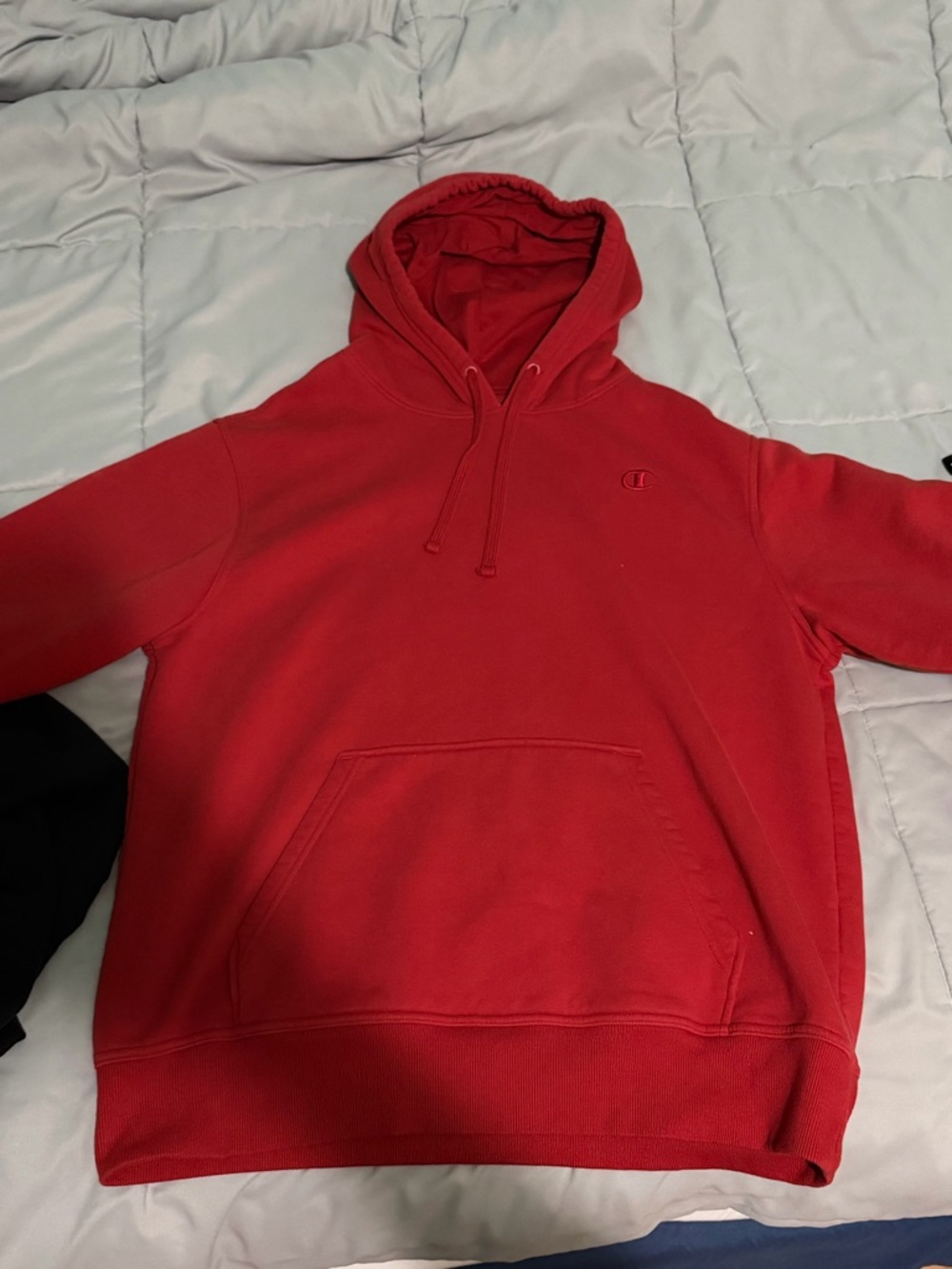 Champion Men's Red Pullover Hoodie with Logo